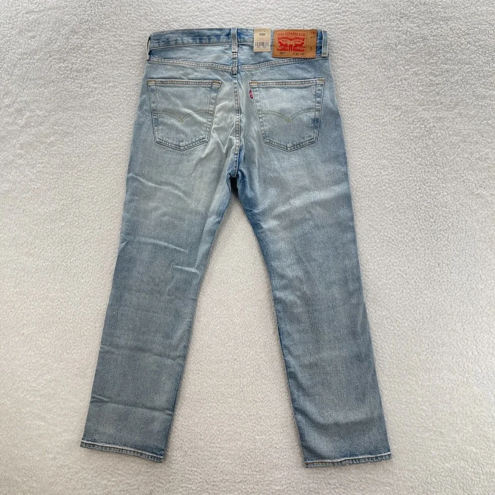 Levis 501 Jeans Mens 33x30 Blue Original Button Fly Distressed Denim Grunge Y2K